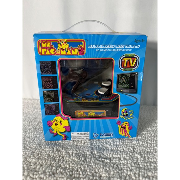 Ms Pac Man Plug and Play TV Game Joystick 80s Retro Arcade Fun - Picture 2 of 10